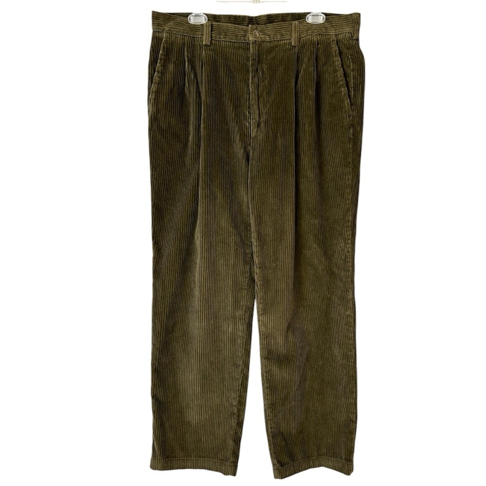 VTG hagger Black Label Men’s 36x31 Relaxed Green Corduroy Pants Skater Casual